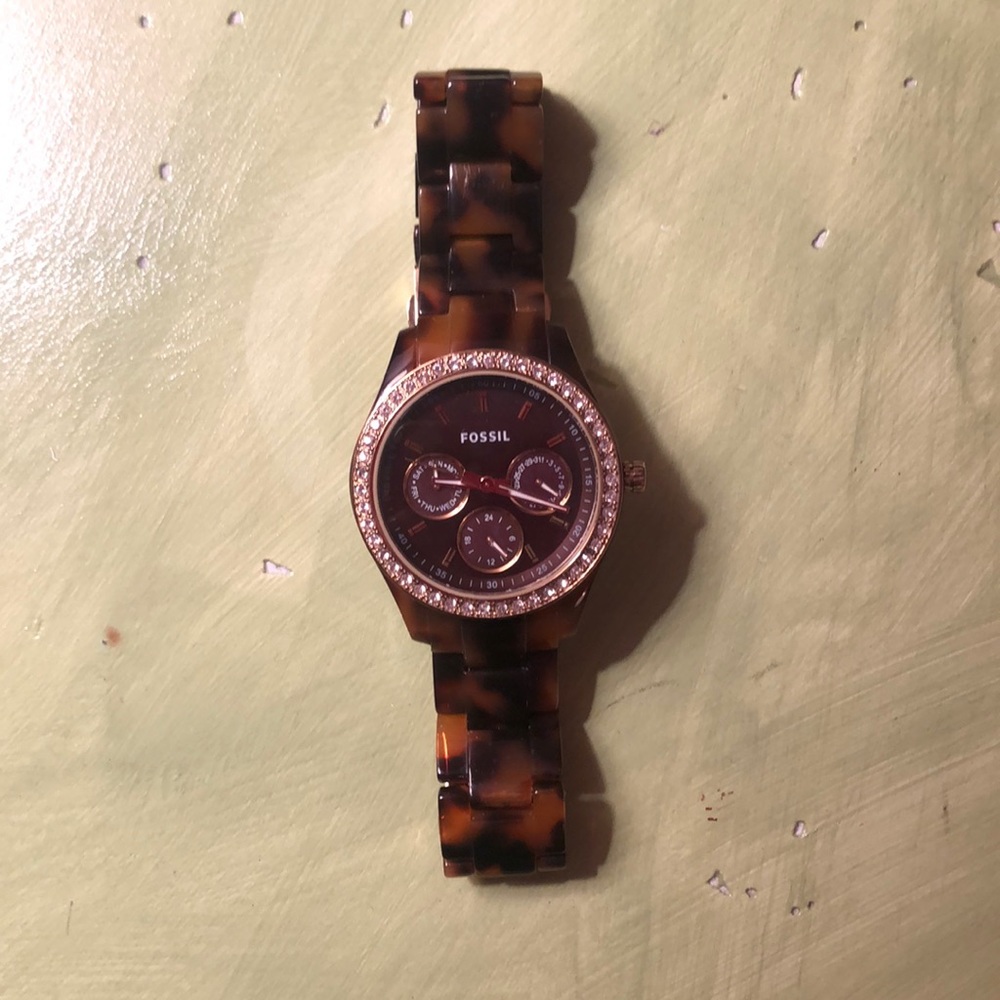 Fossil women’s Stella tortoise watch